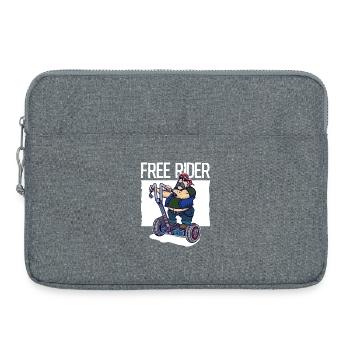 Motos moto liberté indépendance drôle - Sacoche pour ordinateur portable 15 pouces - gris chiné - Devant