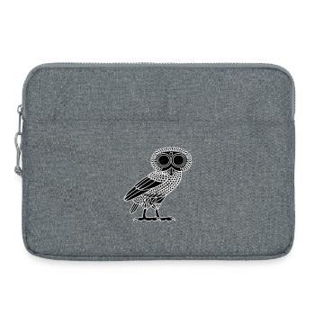 Chouette d'Athéna [Noir (chouette uniquement)] - Sacoche pour ordinateur portable 15 pouces - gris chiné - Devant