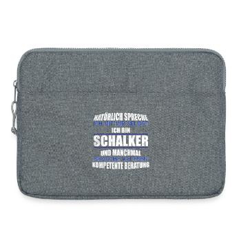 Idée cadeau Schalker - Sacoche pour ordinateur portable 15 pouces - gris chiné - Devant