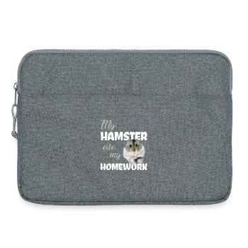Hamster Hausaufgaben Lustiger Spruch - Laptoptasche 15" - Grau meliert - Vorne