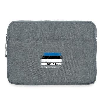 Estonia vintage flag - Laptop bag 15" - heather grey - Front