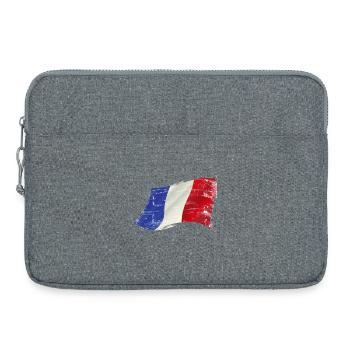 France ✅ France Flag ✔ - Laptop bag 15" - heather grey - Front
