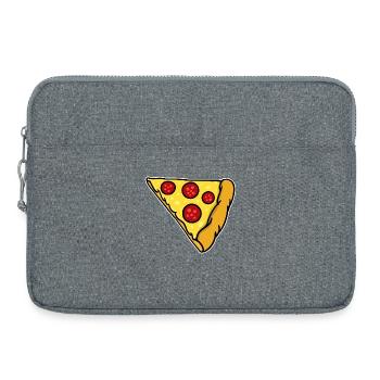 Look partenaire | Pizza amour couple couple drôle - Sacoche pour ordinateur portable 15 pouces - gris chiné - Devant