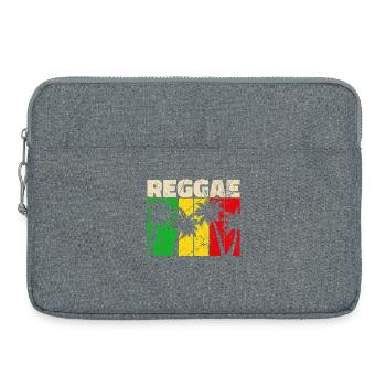 Reggae reggae music Jamaïque vacation Palmiers des Caraïbes - Sacoche pour ordinateur portable 15 pouces - gris chiné - Devant