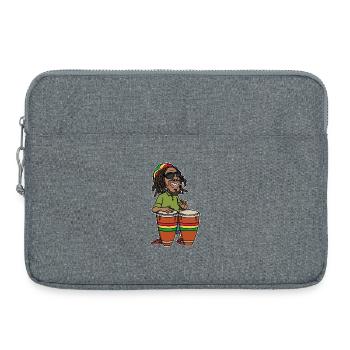 Reggae Reggaeton Jamaïque Reggae Music Ragga Rasta - Sacoche pour ordinateur portable 15 pouces - gris chiné - Devant