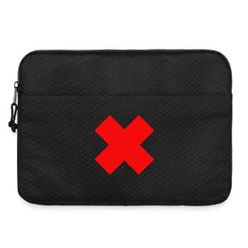 X Kreuz Rot Stopp Nein Verboten Humor Geschenk Lie - Laptoptasche 15" - Schwarz - Vorne