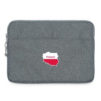 Poznan Pologne Carte de la capitale Poznań Polska - Sacoche pour ordinateur portable 15 pouces - gris chiné - Devant