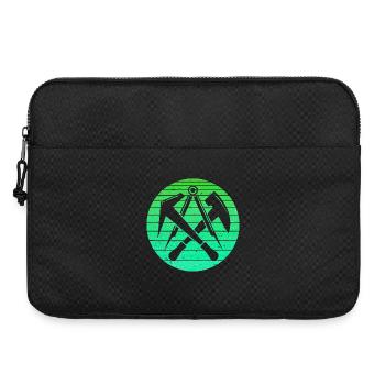 Retro Vintage Dachdecker Handwerker Grün - Laptoptasche 15" - Schwarz - Vorne