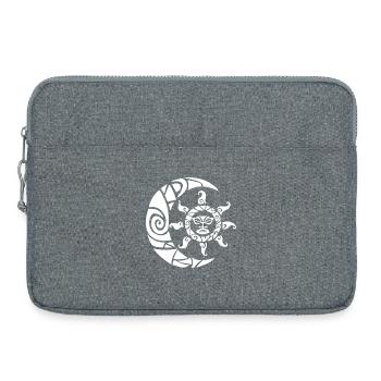 Mond, Sonne und Natur (weiß) - Laptoptasche 15" - Grau meliert - Vorne