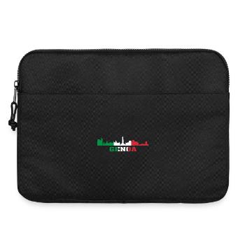 Genoa City Skyline Italy Landmark, Gênes Italie - Sacoche pour ordinateur portable 15 pouces - noir - Devant