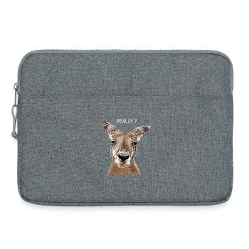 Känguru really? - Laptoptasche 15" - Grau meliert - Vorne