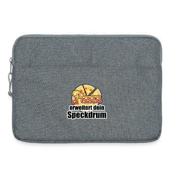 Pizza Figur Diaet lustig Essen Sprüche - Laptoptasche 15" - Grau meliert - Vorne