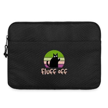 Chat doigt du milieu peluche drôle - Sacoche pour ordinateur portable 15 pouces - noir - Devant
