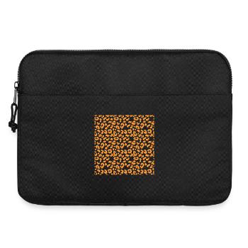 Motif léopard en orange sur noir - Sacoche pour ordinateur portable 15 pouces - noir - Devant