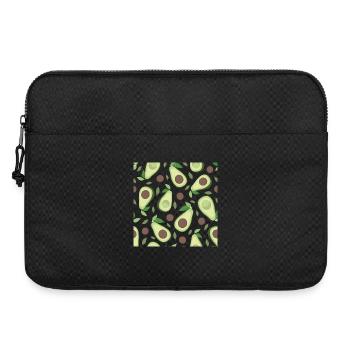 Motif aubergine et avocat - Sacoche pour ordinateur portable 15 pouces - noir - Devant