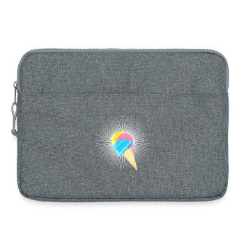 Eis Eistüte Eiskrem Softeis Waffel Strahlen - Laptoptasche 15" - Grau meliert - Vorne