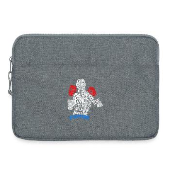 Boxen Fitnesstraining Trainieren Motivation Sport - Laptoptasche 15" - Grau meliert - Vorne