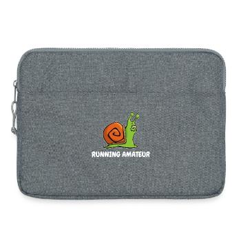 Vitesse d’escargot courir Jogging Course Sport Drôle - Sacoche pour ordinateur portable 15 pouces - gris chiné - Devant