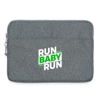 Running Jogging Race Training Endurance Saying Fun - Laptop bag 15" - heather grey - Front