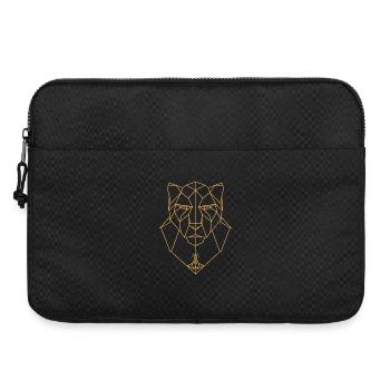Tête de lion géométrique avec prière - Sacoche pour ordinateur portable 15 pouces - noir - Devant