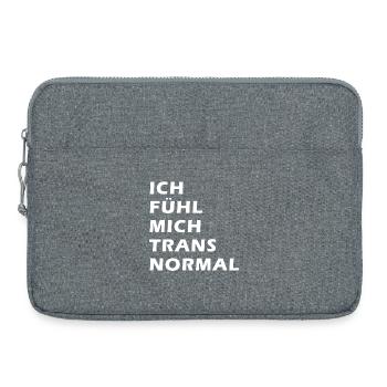 Ich fühl mich trans normal - Laptoptasche 15" - Grau meliert - Vorne