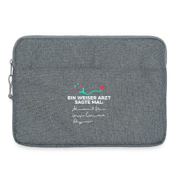 Doctor doctor funny saying specialist doctor assistant doctor - Laptop bag 15" - heather grey - Front