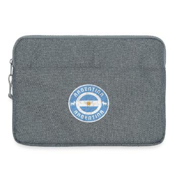 Argentinien Vintage Design mit Flagge / Geschenk - Laptoptasche 15" - Grau meliert - Vorne