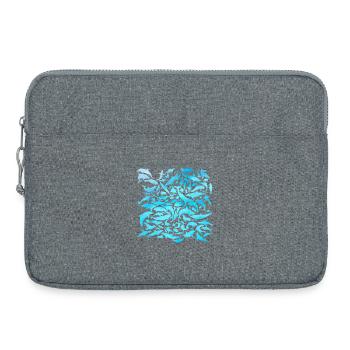 Conception d'habitants de la mer avec poisson / idée cadeau - Sacoche pour ordinateur portable 15 pouces - gris chiné - Devant