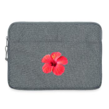 Vibrant hibiscus flower in tropical style - Laptop bag 15" - heather grey - Front