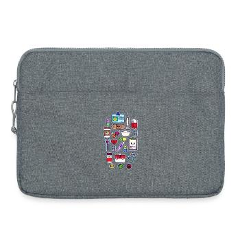 Infirmière soignante infirmière soignante - Sacoche pour ordinateur portable 15 pouces - gris chiné - Devant