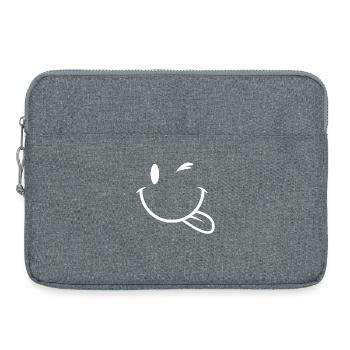 Smile Smilies Emojis Emoticons Motivation Smile - Laptop bag 15" - heather grey - Front