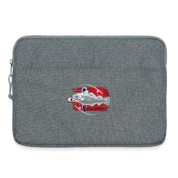La pêche à la morue de Norvège - Sacoche pour ordinateur portable 15 pouces - gris chiné - Devant