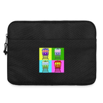 Tram, tram pop art - Laptop bag 15" - black - Front