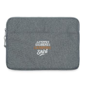Letztes Sauberes Camping Shirt - Laptoptasche 15" - Grau meliert - Vorne