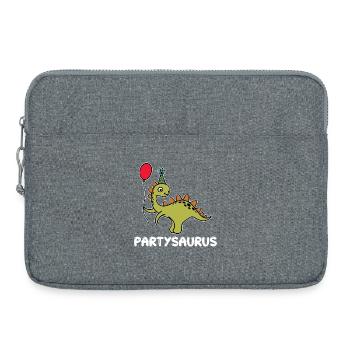 Party Machen Abfeiern Geburtstag Feiern Dino Fun - Laptoptasche 15" - Grau meliert - Vorne