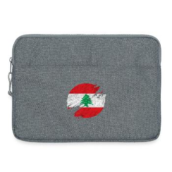 Libanon Vintage Kreis / Geschenkidee - Laptoptasche 15" - Grau meliert - Vorne