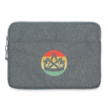 Zimmermann guild coat of arms on vintage retro colors - Laptop bag 15" - heather grey - Front