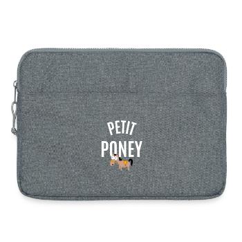 Petit poney - Sacoche pour ordinateur portable 15 pouces - gris chiné - Devant