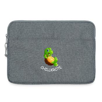 Turtle Chill : Drôle d’animal comique - Sacoche pour ordinateur portable 15 pouces - gris chiné - Devant