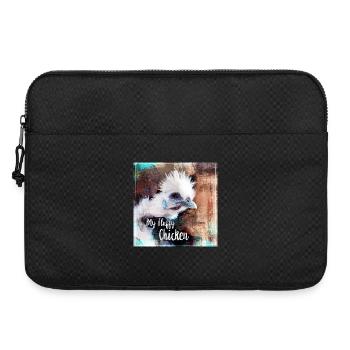 fluffy chicken poster - Sacoche pour ordinateur portable 15 pouces - noir - Devant