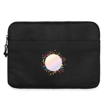 schimmernder Konfetti Rahmen für eigene Texte - Laptoptasche 15" - Schwarz - Vorne