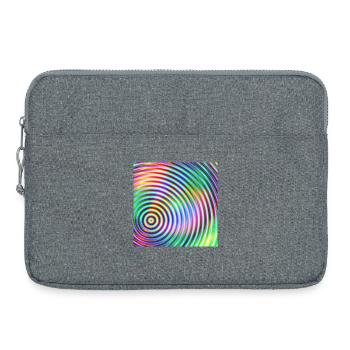 Colored rounds 3d - Laptop bag 15" - heather grey - Front