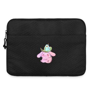 T-shirt Lapin et Perroquet – T-shirt Maman Animal Drôle - Sacoche pour ordinateur portable 15 pouces - noir - Devant