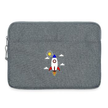 Lancement de l’école fusée vaisseau spatial début scolaire - Sacoche pour ordinateur portable 15 pouces - gris chiné - Devant