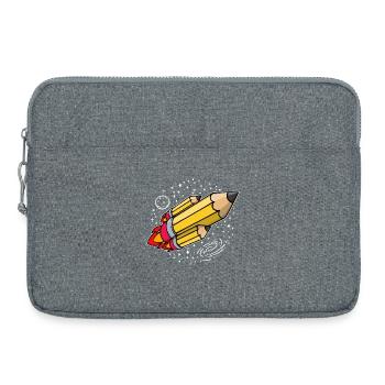 École début d’école crayon fusée lancement de l’école - Sacoche pour ordinateur portable 15 pouces - gris chiné - Devant