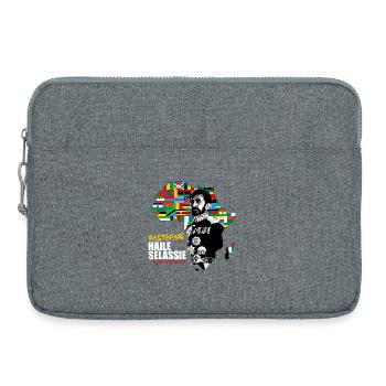 Kaiserportrait auf afrikanischem Flaggenmeer - Laptoptasche 15" - Grau meliert - Vorne