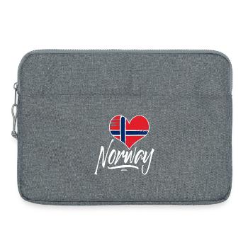 Norvège - Sacoche pour ordinateur portable 15 pouces - gris chiné - Devant