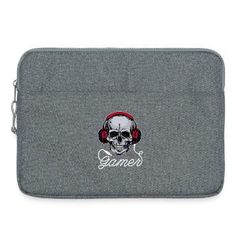 Gamer Headset Zocker - Laptop bag 15" - heather grey - Front