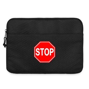 Stop-Schild - Laptoptasche 15" - Schwarz - Vorne
