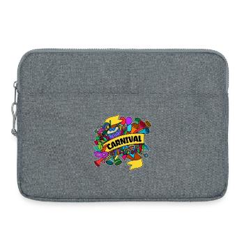 Faschingsumzug Masken Karneval Fasching - Laptoptasche 15" - Grau meliert - Vorne